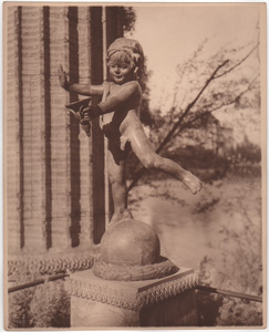 Flying Cupid statue
